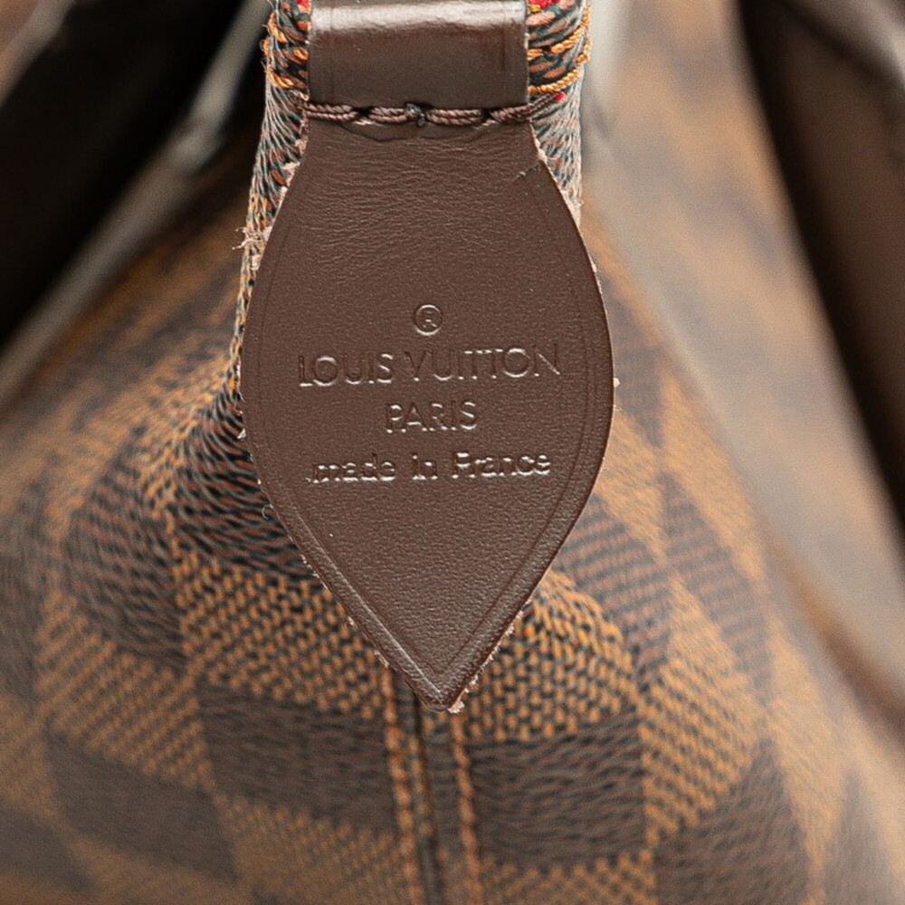 LOUIS VUITTON Authentic Brown Damier Leather Tote Bag - Picture 9 of 11